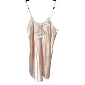 Women's Vintage 1990's Peach Pink Silky Intimate Affair Large Nightgown